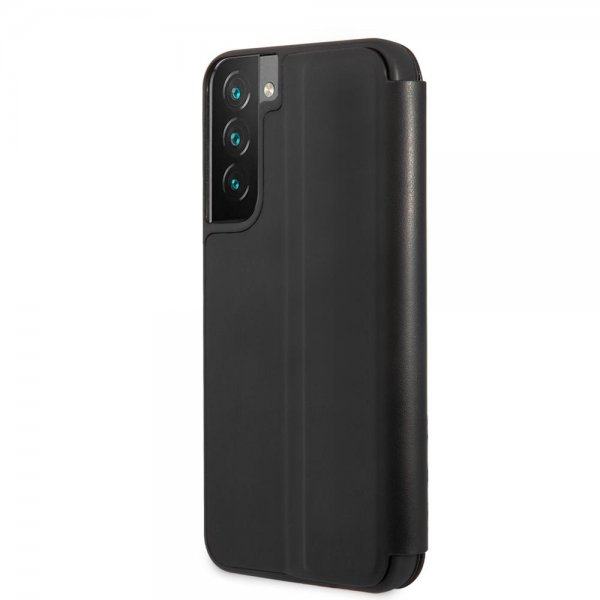 BMW Samsung Galaxy S22 Plus Fodral Triangle Pattern & Tricolor Stripe Svart