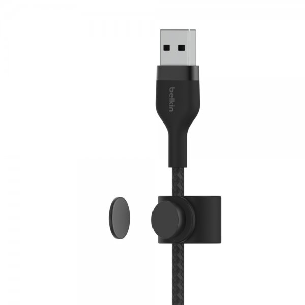 Belkin BOOST CHARGE USB-A to LTG_Braided Silicon 1m Svart