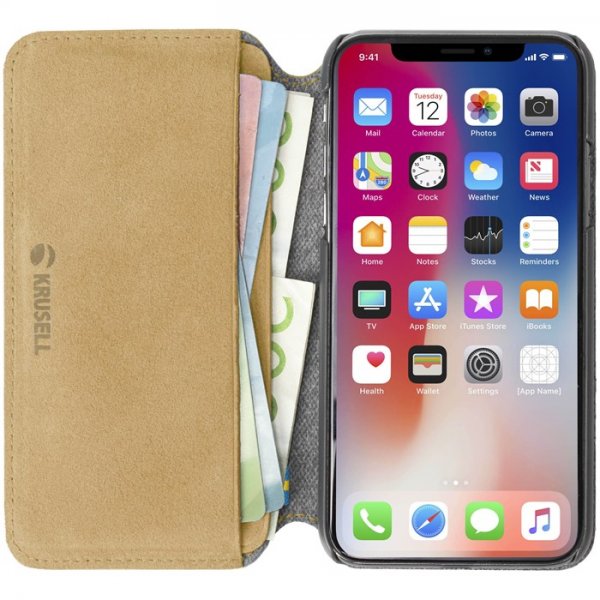 Krusell iPhone Xs Max Fodral Broby Cognac