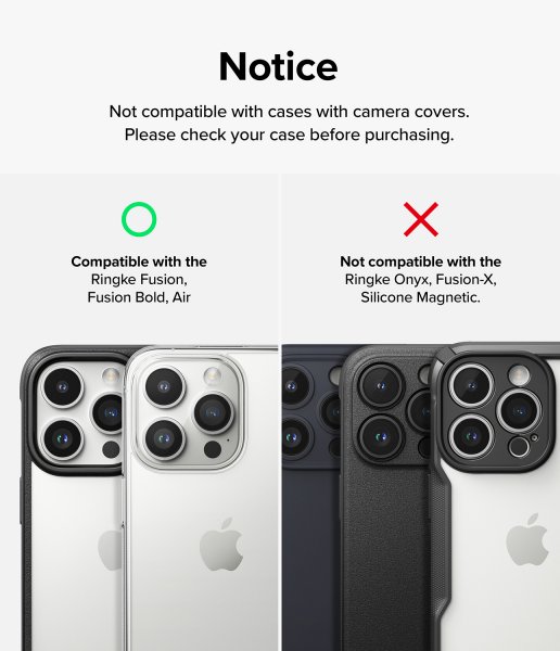Ringke iPhone 15 Pro Max Kameraskydd Camera Protector Glass 2-pack