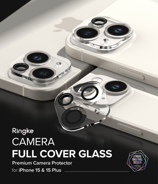 Ringke iPhone 15/iPhone 15 Plus Kameraskydd Camera Protector Glass 2-pack