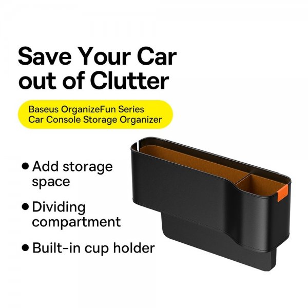 Baseus Car Console Storage Organizer Svart