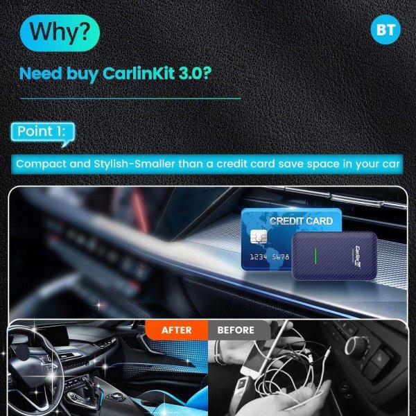 Carlinkit 4.0 Apple Carplay/Android Auto Trådlös Adapter