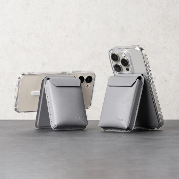 Ringke Korthållare Stand Pocket Magnetic MagSafe Light Gray