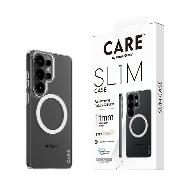 CARE by PanzerGlass Samsung Galaxy S26 Ultra Skal SL1M Transparent