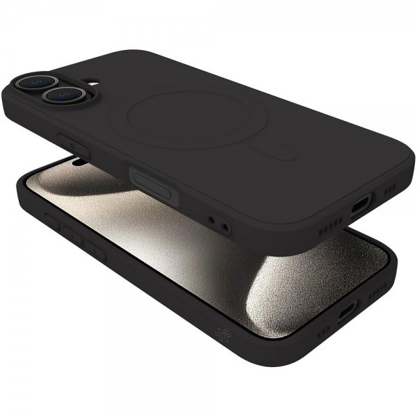 Celly iPhone 16 Skal CROMOMAG Svart