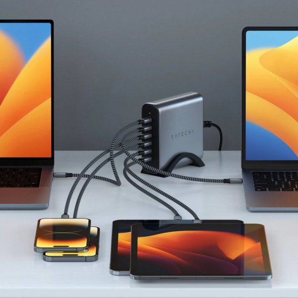 Satechi Laddare 200W USB-C 6-port GaN Charger