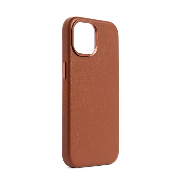 Decoded iPhone 15 Plus Skal Leather Backcover Tan