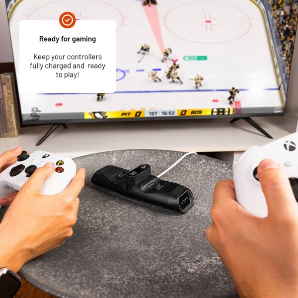 Fixed Dubbel Laddningsdocka till Xbox Series S, X och One Kontroller Svart