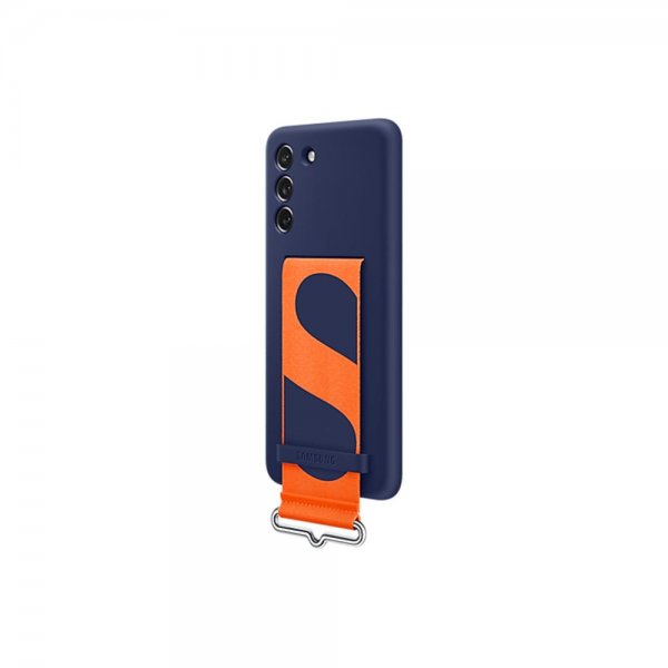 Samsung Original Galaxy S21 FE Skal Silicone Cover with Strap Navy