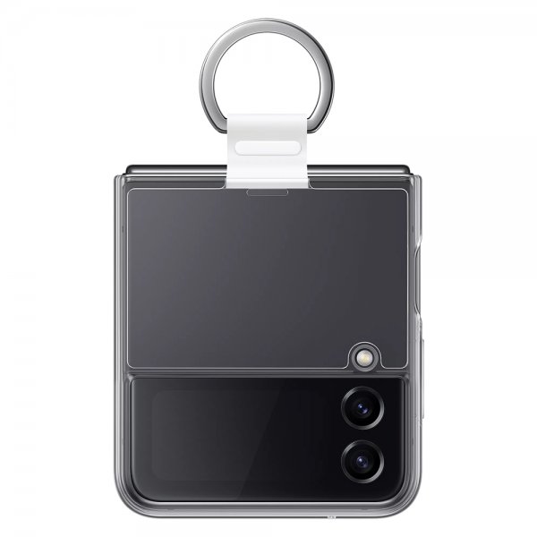 Samsung Original Galaxy Z Flip 4 Skal Clear Cover with Ring Transparent