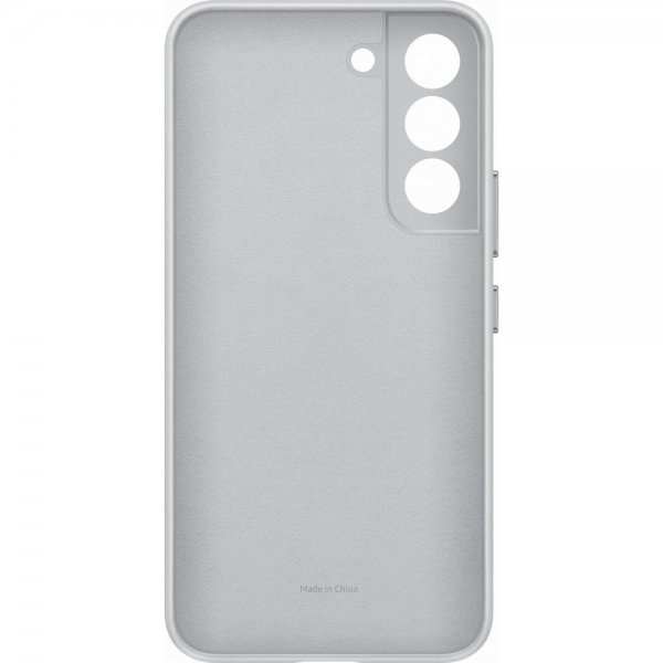 Samsung Original Galaxy S22 Skal Leather Cover Light Gray