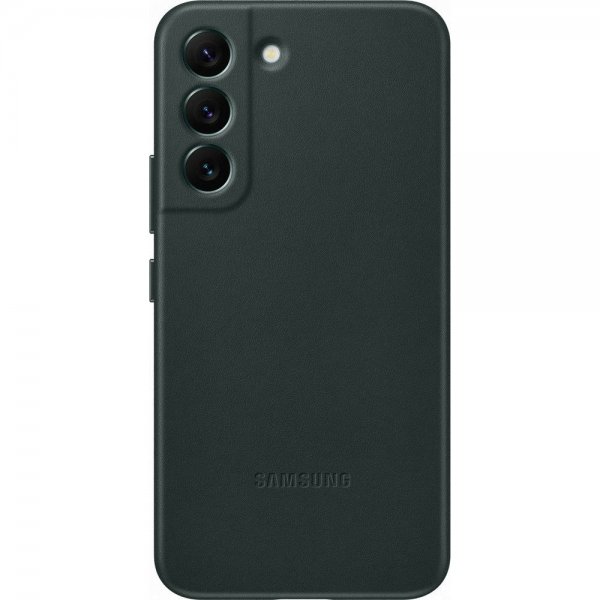 Samsung Original Galaxy S22 Plus Skal Leather Cover Grön