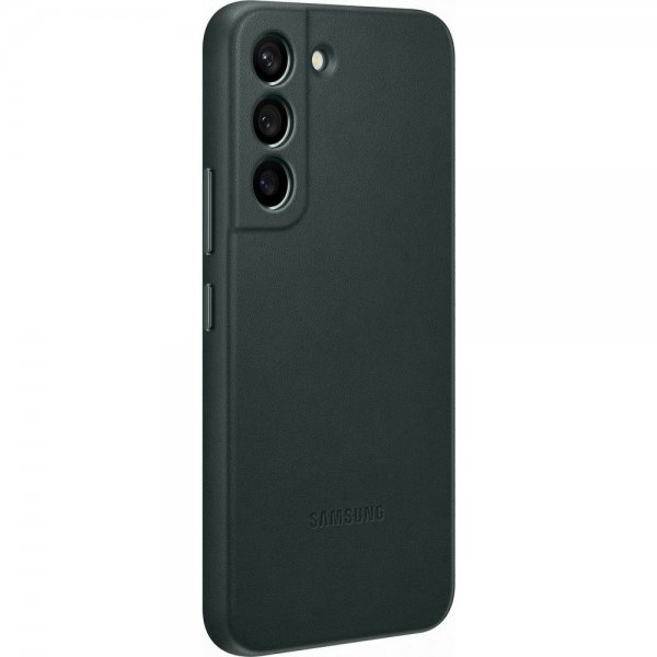 Samsung Original Galaxy S22 Plus Skal Leather Cover Grön