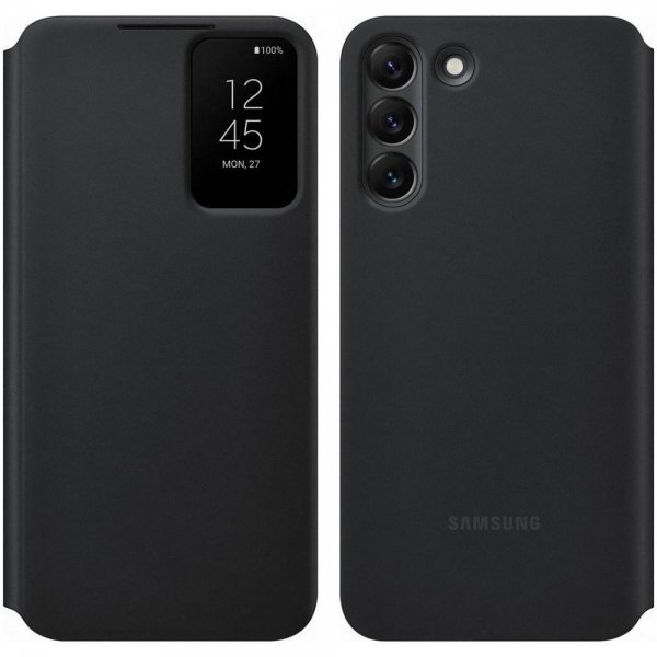 Samsung Original Galaxy S22 Fodral Smart Clear View Cover Svart