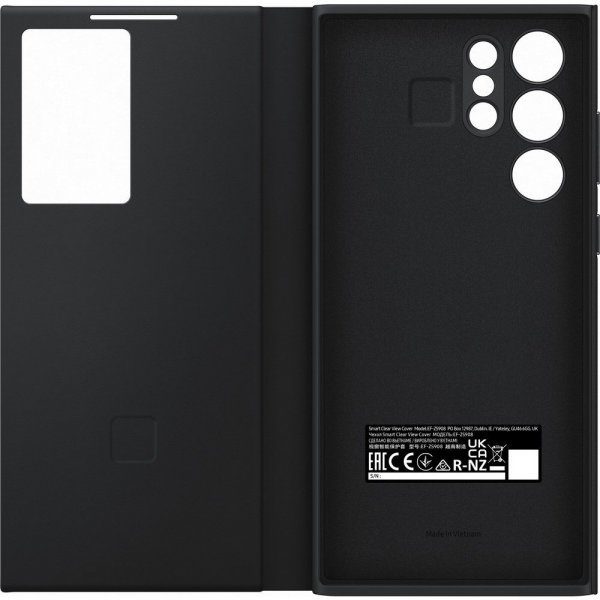 Samsung Original Galaxy S22 Ultra Fodral Smart Clear View Cover Svart