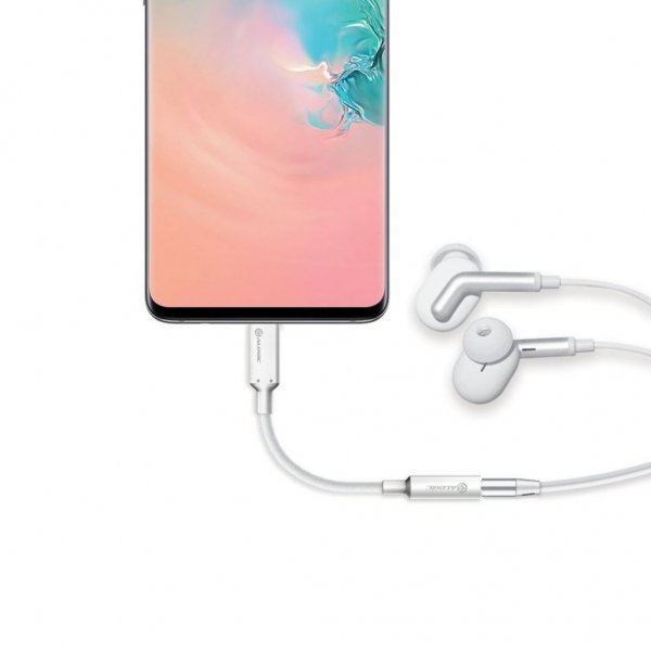 ALOGIC Elements Pro 10cm USB-C to 3.5mm Audio Adapter White