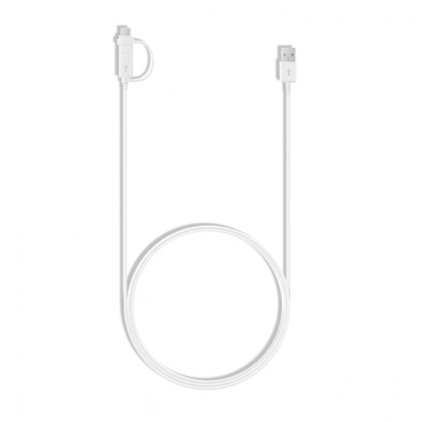Samsung Data- och Laddningskabel USB Type-C/Micro-USB 1.5m Vit