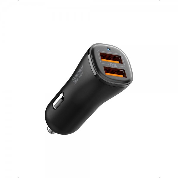 Spigen Essential Billaddare 30W 2xUSB-A Svart