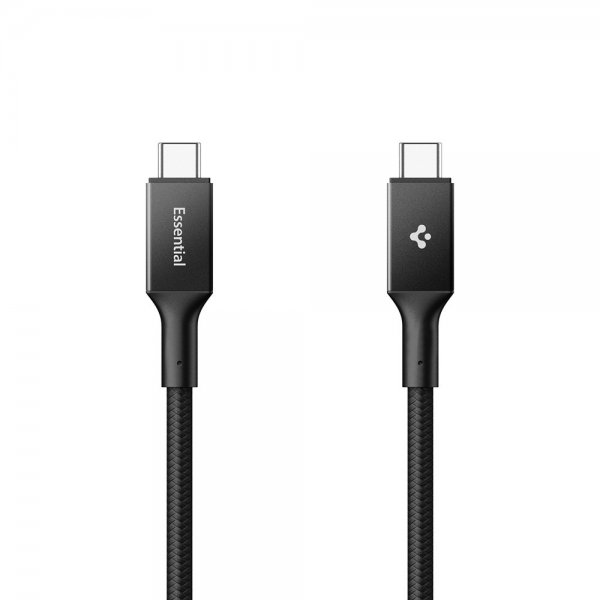 Spigen Essential Kabel USB-C till USB-C 100W 1m Svart
