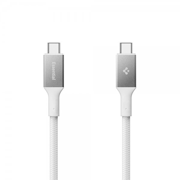 Spigen Essential Kabel USB-C till USB-C 100W 1m Vit