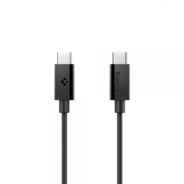 Spigen Essential Kabel USB-C till USB-C 60W 1m Svart