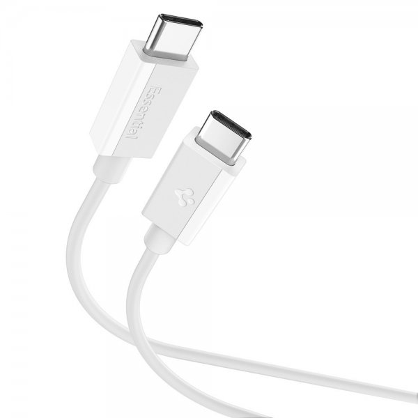 Spigen Essential Kabel USB-C till USB-C 60W 2m Vit