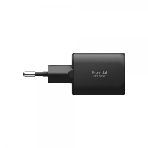 Spigen Essential Laddare 35W 1xUSB-C 1xUSB-A Svart