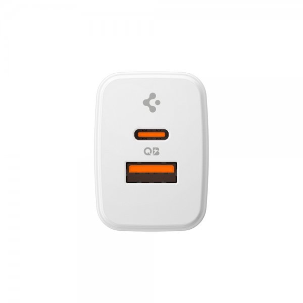 Spigen Essential Laddare USB-C/USB-A 20W Vit
