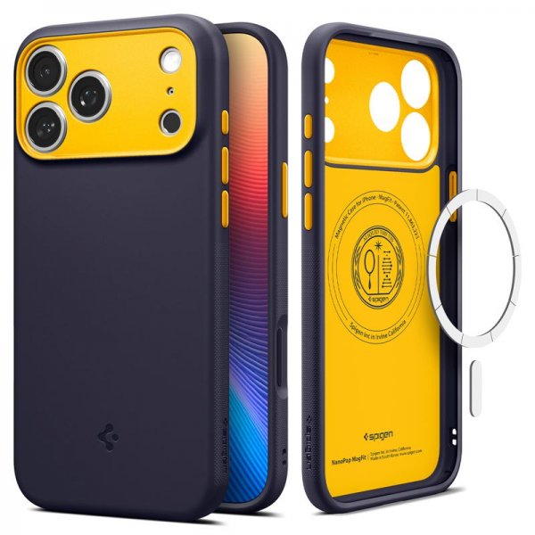 Spigen iPhone 17 Pro Skal Nano Pop MagFit Blueberry Navy