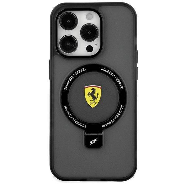 Ferrari iPhone 15 Skal Ring Stand MagSafe Svart