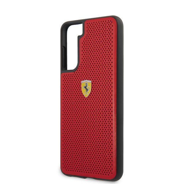 Ferrari Samsung Galaxy S21 Skal Logo Perforerad Röd