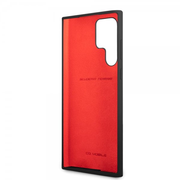 Ferrari Samsung Galaxy S22 Ultra Skal Metal Logo Svart