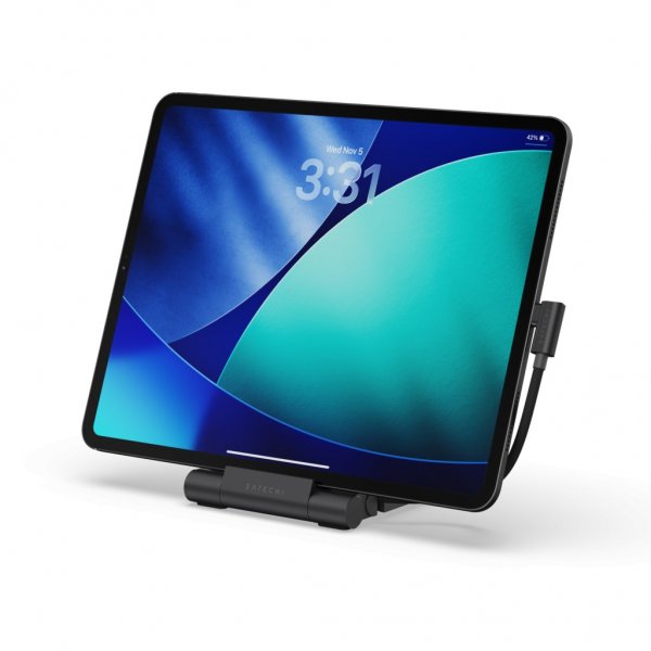 Satechi OnTheGo Hopfällbart Stativ & USB-hub Space Black