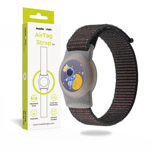 Mobile Origin AirTag Armband Nylon Astronaut