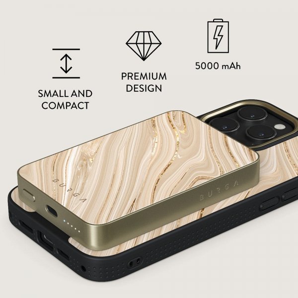 Burga Powerbank MagSafe 5000 mAh Full Glam Gold