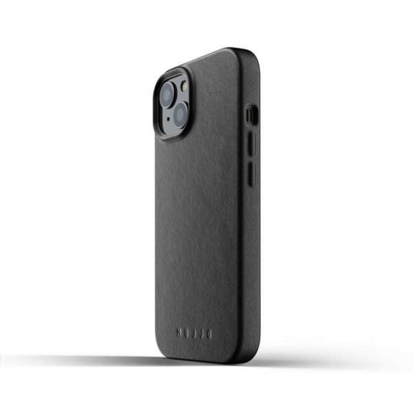 Mujjo iPhone 13 Skal Full Leather Case Svart