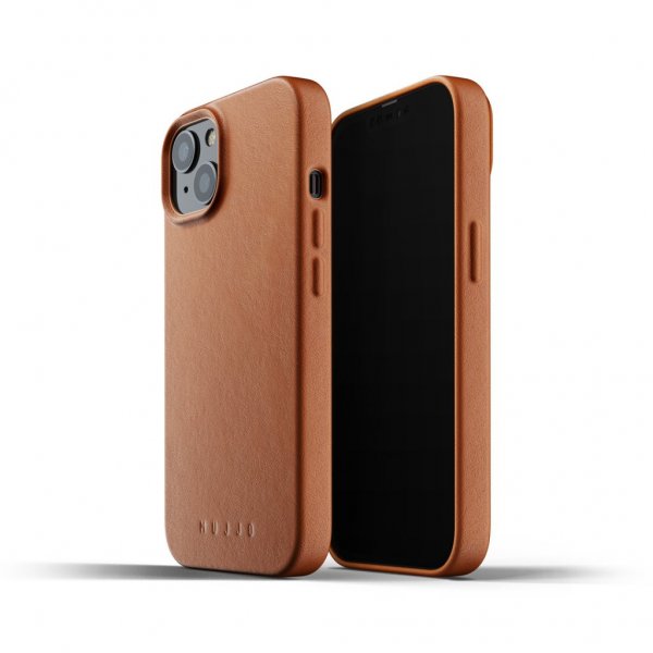 Mujjo iPhone 13 Skal Full Leather Case Tan