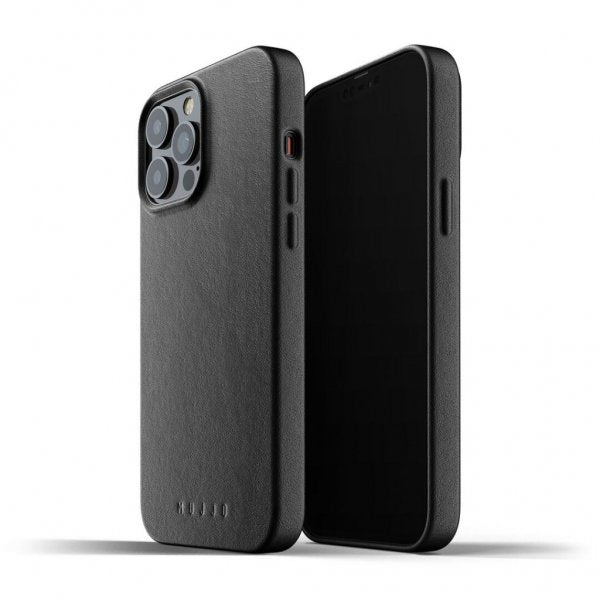 Mujjo iPhone 13 Pro Max Skal Full Leather Case Svart