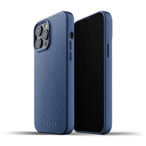 Mujjo iPhone 13 Pro Max Skal Full Leather Case Monaco Blue