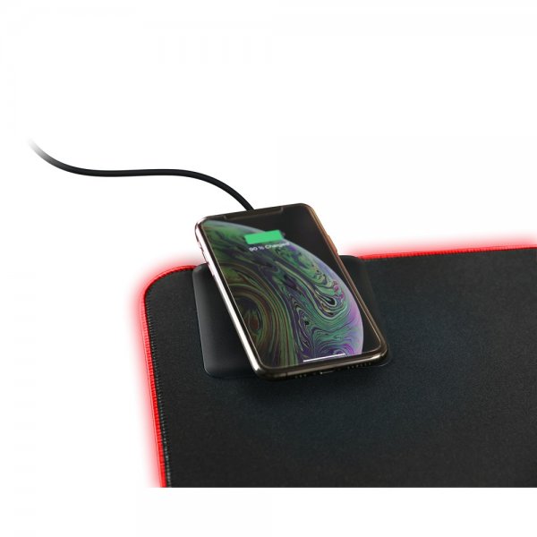 Deltaco Gaming DMP320 Gaming Musmatta med RGB och trådlös laddning