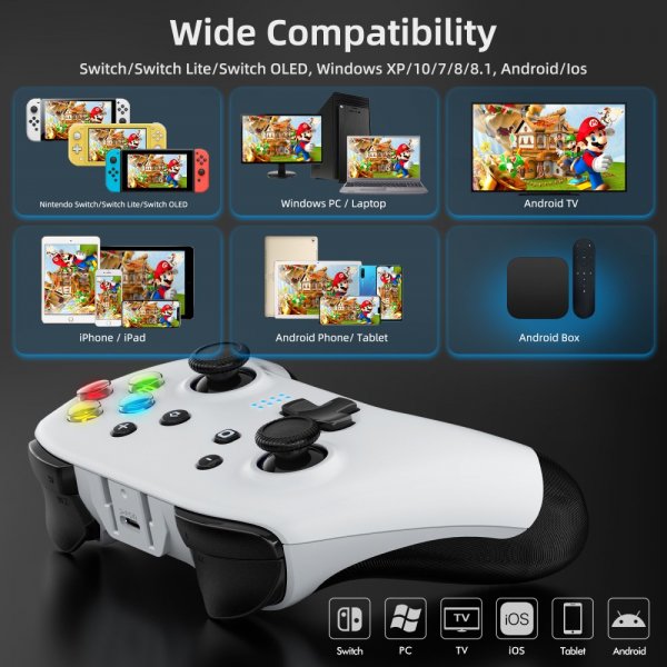 EasySMX Bayard 9124 Switch/Android/PC Programmable Wireless Gamepad Vit