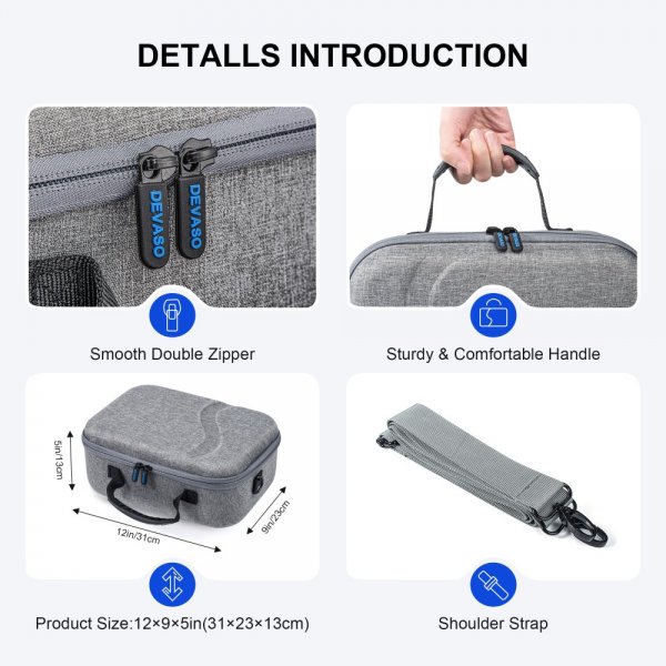 Devaso Meta Quest 3 Förvaringsväska med axelband