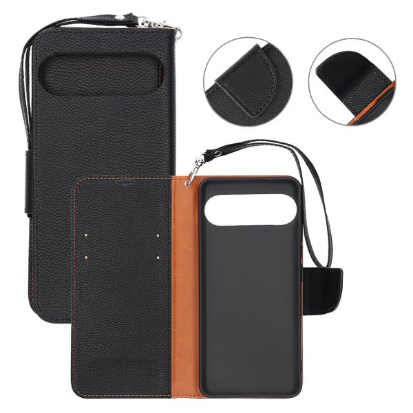 Google Pixel 9 Pro Fodral 2 Kortfack Svart
