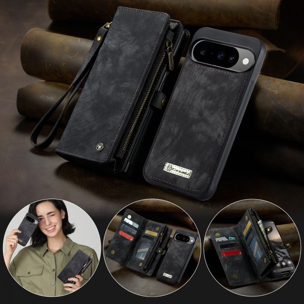 CaseMe Google Pixel 10/Pixel 10 Pro Fodral 008 Series Löstagbart Skal Svart