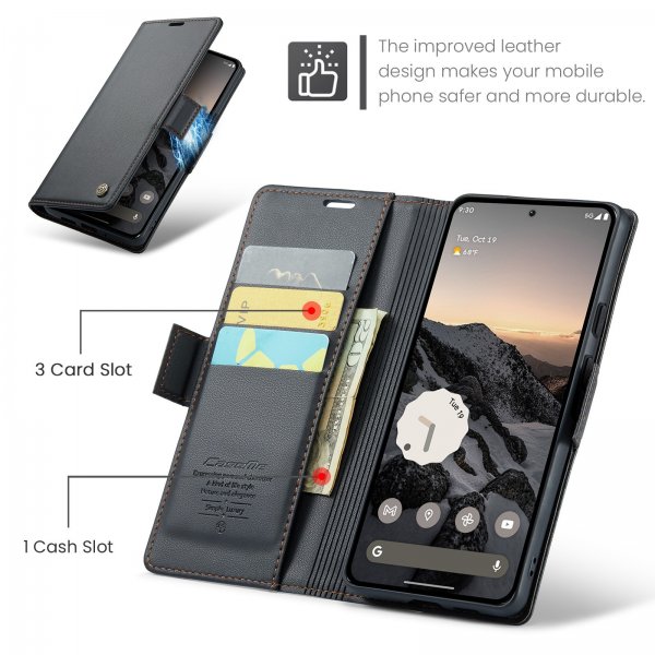 CaseMe Google Pixel 9/9 Pro/Pixel 10/10 Pro Fodral 023 Series Svart