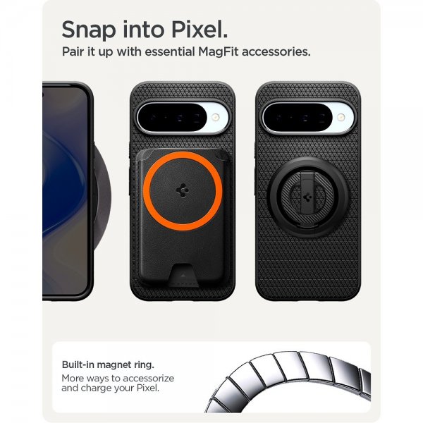 Spigen Google Pixel 10/Pixel 10 Pro Skal Liquid Air MagFit Matte Black