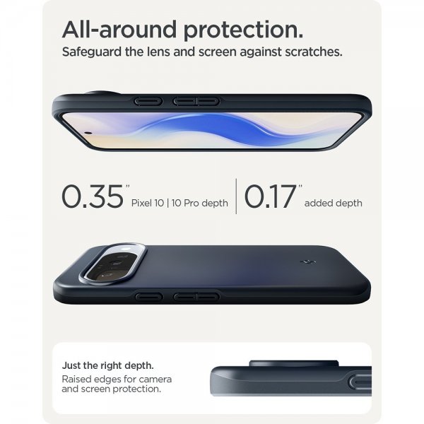 Spigen Google Pixel 10/Pixel 10 Pro Skal Thin Fit MagFit Metal Slate