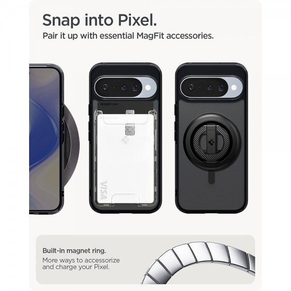 Spigen Google Pixel 10/Pixel 10 Pro Skal Ultra Hybrid MagFit Frost Black