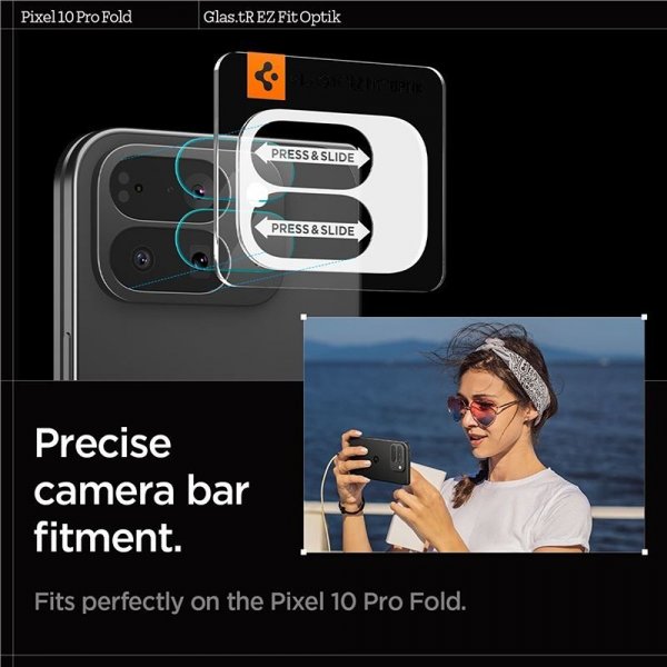 Spigen Google Pixel 10 Pro Fold Kameraskydd Glas.tR EZ Fit Optik 2-pack